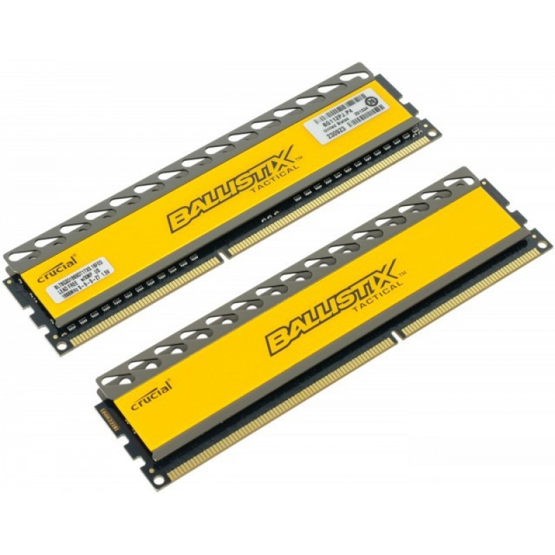 БУ Оперативная память 16 ГБ, DDR3, для ПК, Crucial (1866 МГц, 1.5В, Kit 2x8Gb, BLT8G3D1869DTT1TX0)