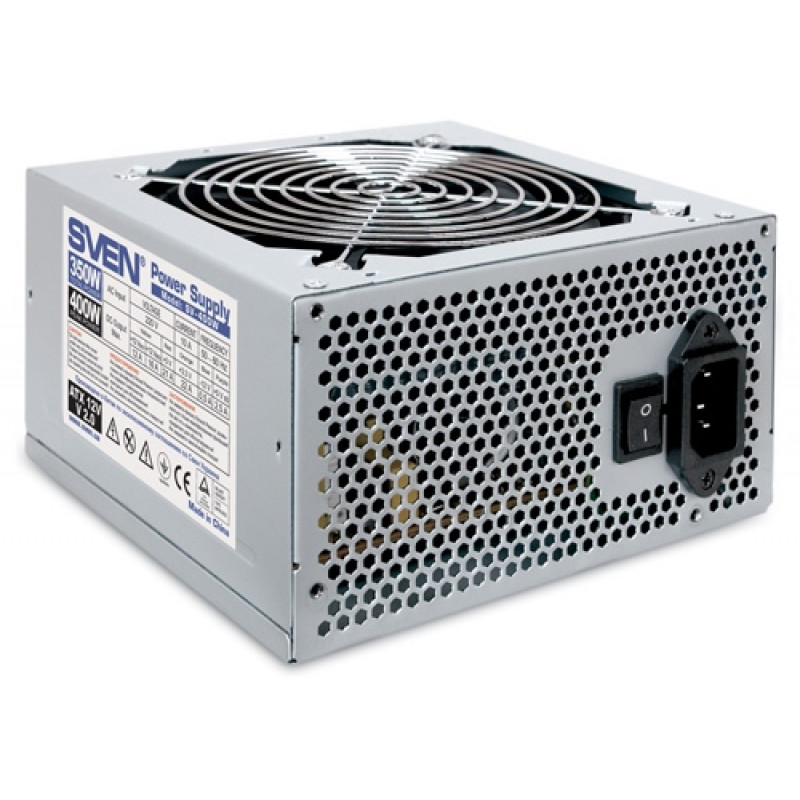 БУ Блок живлення 400 Вт Sven, 24+4 pin, живлення відеокарти – 1x6pin, 120 мм, ATX, SV-400W