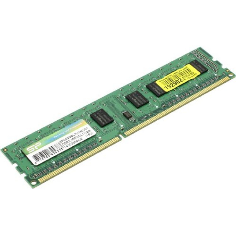 Used RAM 2 GB, DDR3, for PC, Silicon Power (1600 MHz, 1.5 V, CL11, SP002GBLTU160V01)