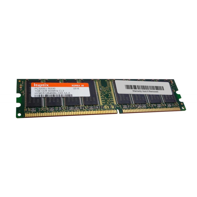 БУ Оперативная память 1 ГБ, DDR, для ПК, Hynix (400 МГц, 2.5 В, CL3, HYMD512646B8J-D43)