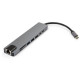 Hub AS-IT Type-C to 4K HDMI+2*USB3.0+GigabitLAN+SD+PD+USB-C SS aluminum