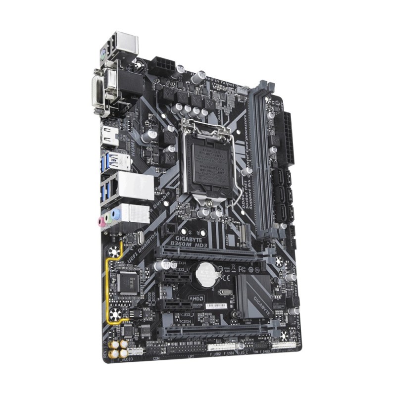 БУ Материнська плата s1151, Gigabyte B360M HD3 (2xDDR4, Intel B360, PCI-Ex16x2, VGA, DVI, HDMI, micr