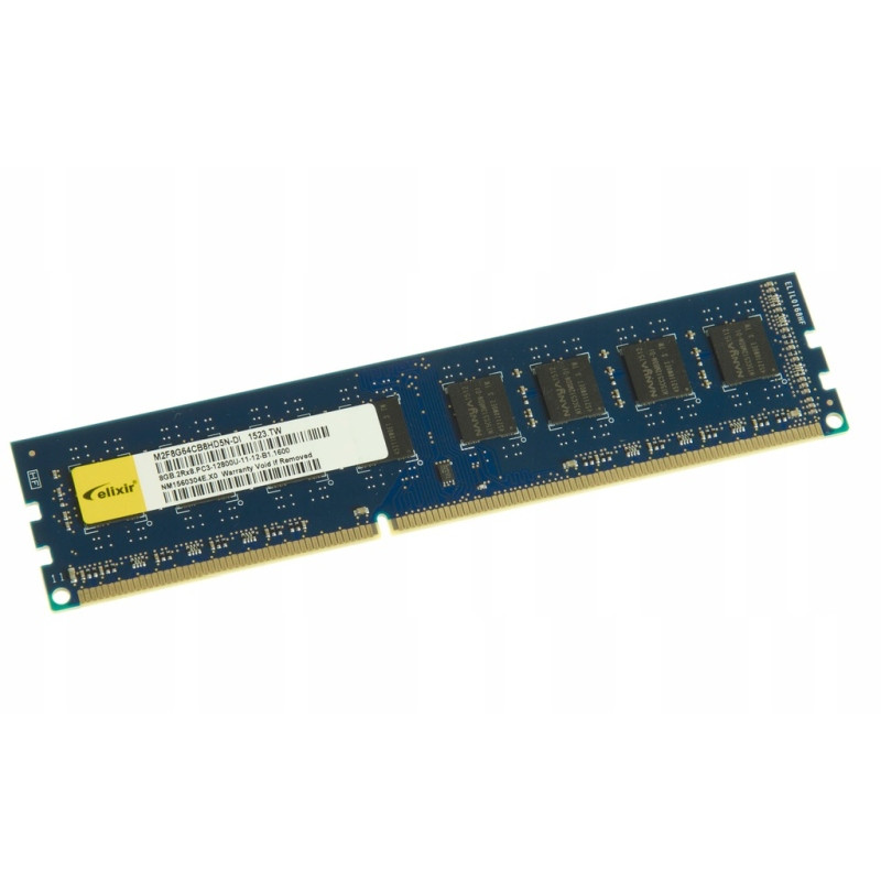 Used RAM 8 GB, DDR3, for PC, Elixir (1600 MHz, 1.5 V, CL11, M2F8G64CB8HD5N-DI)