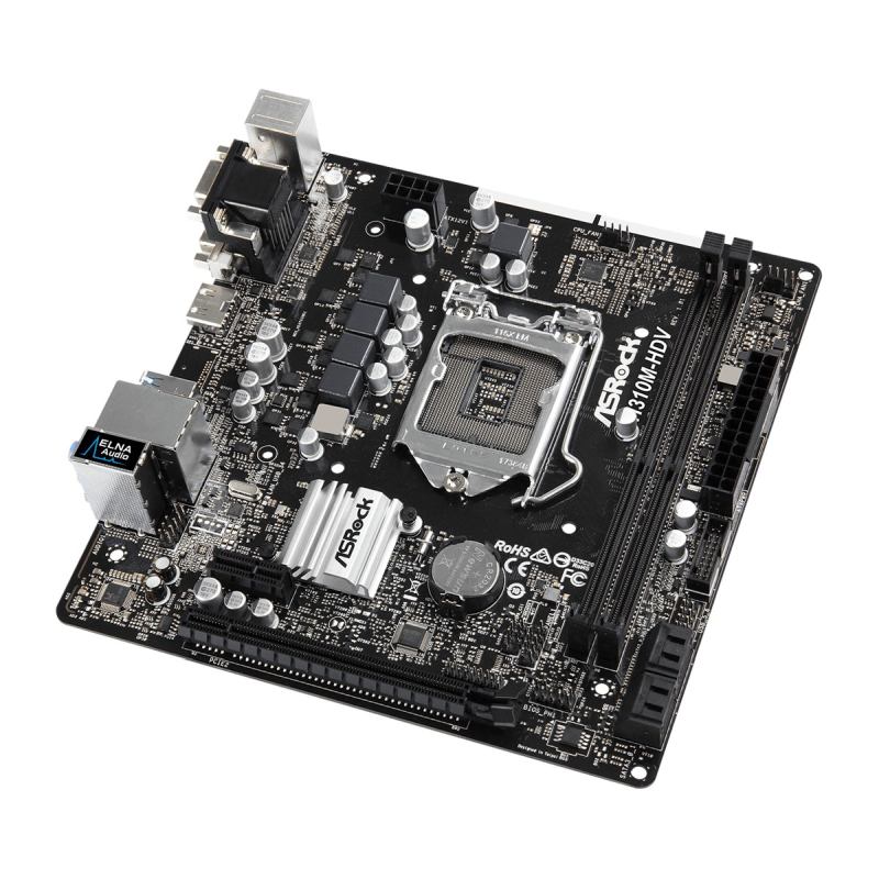 Used Motherboard s1151, ASRock H310M-HDV (2xDDR4, Intel H310, VGA, DVI, HDMI, microATX)