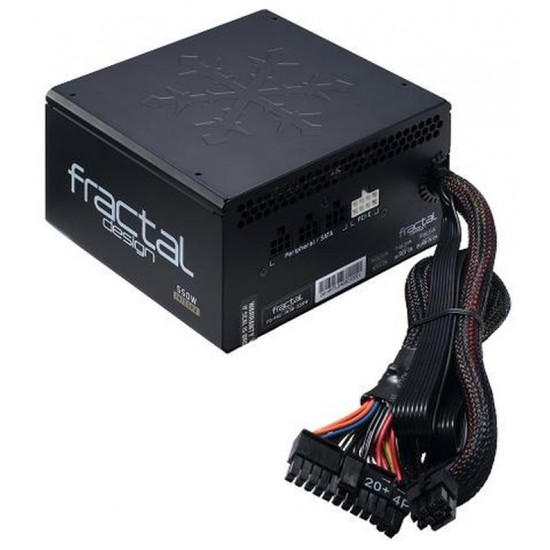 Used Power supply 550 W Fractal Design, 24+4+4 pin, video card power – 2x(6+2pin), 120 mm, ATX