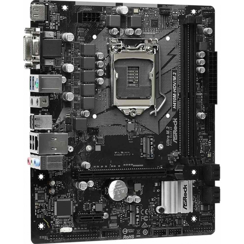 Used Motherboard s1200, ASRock H410M-HDV/M2 (2xDDR4, Intel H410, VGA, DVI, HDMI, microATX)