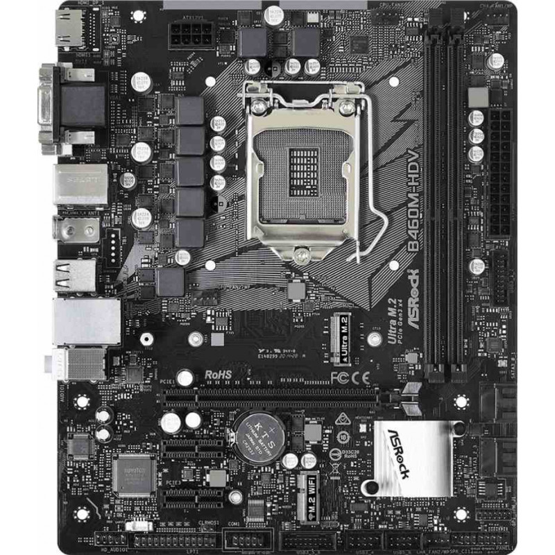 БУ Материнская плата s1200, ASRock B460M-HDV (2xDDR4, Intel B460, VGA, DVI, HDMI, microATX)