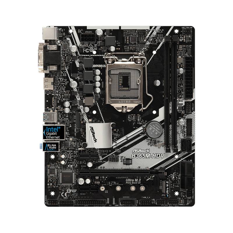 Used Motherboard s1151, ASRock B365M-HDV (2xDDR4, Intel B365, VGA, DVI, HDMI, microATX)
