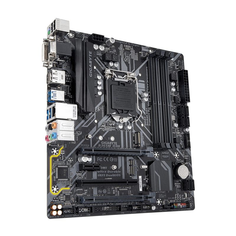 Used Motherboard s1151, Gigabyte B365M D3H-RD (4xDDR4, Intel B365, VGA, DVI, HDMI, DPort, microA
