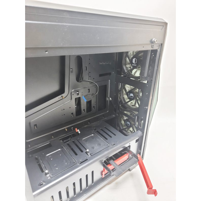 БУ Корпус Qube FLAME_FCNU3 RGB, 455x200x510, без БП (нижній) ATX