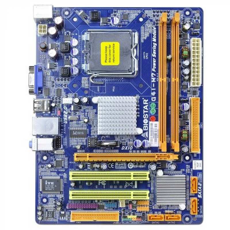 БУ Материнська плата s775, Biostar G41-M7 (2xDDR2, Intel G41, VGA, microATX)