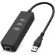 USB-хаб Dynamode USB 3.0 - RJ45 Gigabit Lan с 3-х портовым хабом USB 3.0 (USB3.0-Type-A-RJ45-HUB3)