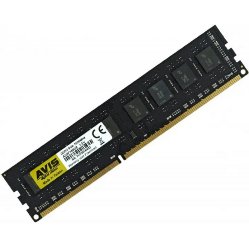 БУ Оперативная память 8 ГБ, DDR3, для ПК, Avis (1600 МГц, 1.5 В, CL11, AD3F1600/8)