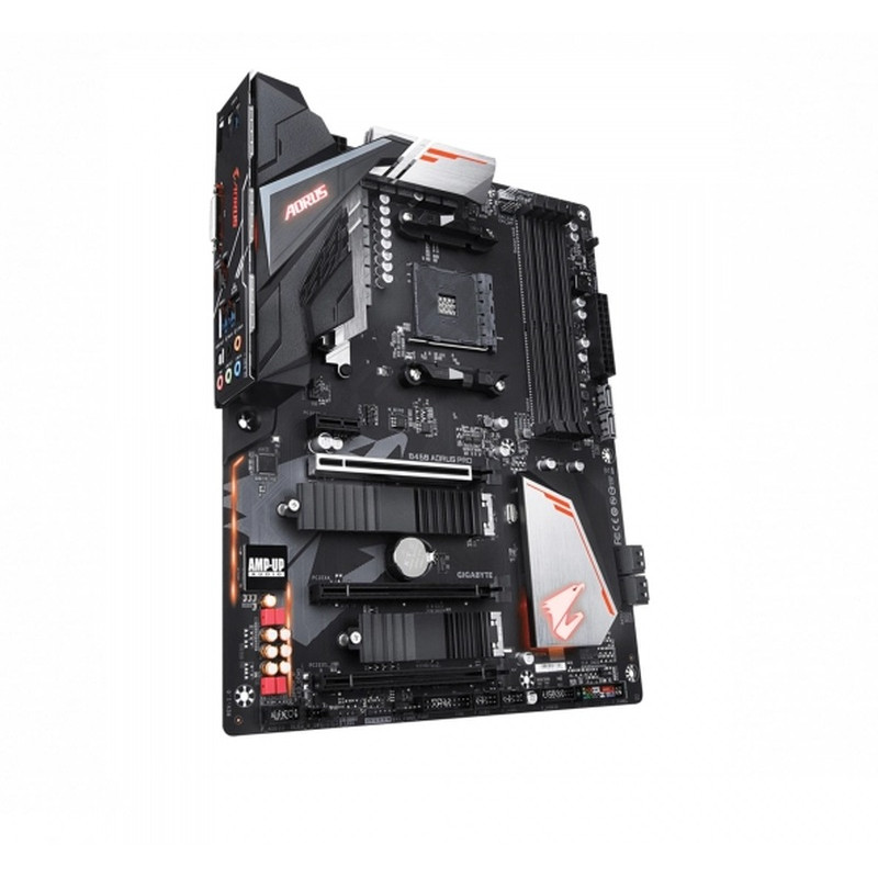 БУ Материнська плата sAM4, Gigabyte B450 AORUS PRO (4xDDR4, AMD B450, DVI, HDMI, ATX)