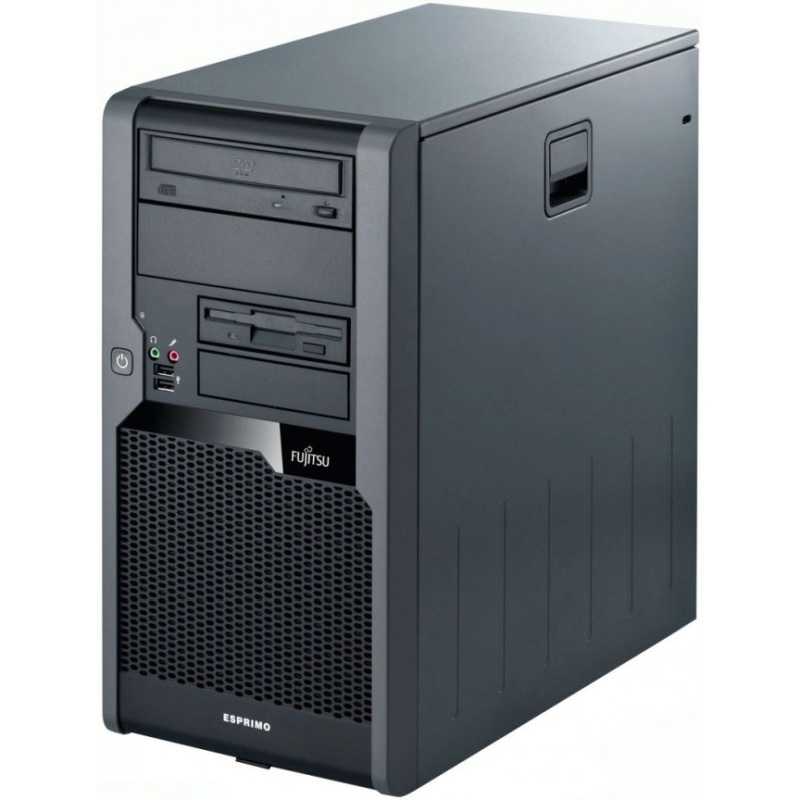 Used Computer Fujitsu Esprimo P7935 Tower, Intel Core 2 Duo E8500 (3.16 GHz), 4Gb DDR2, 60Gb SSD