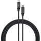 Кабель Vinga USB Type-C to Type-C 2.0m 100W E-Mark Chip Nylon
