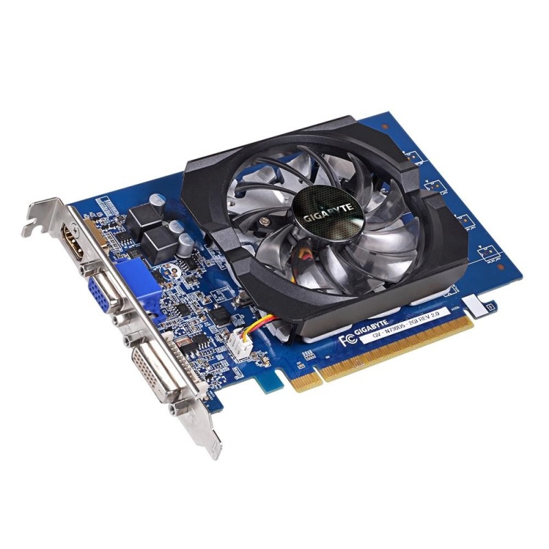 БУ Відеокарта Gigabyte GeForce GT730 (2 ГБ, GDDR5, 64 біт, 902/5000 МГц, VGA, DVI, HDMI, GV-N730D5)