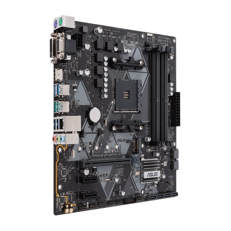 БУ Материнская плата sAM4, ASUS PRIME B450M-A (4xDDR4, AMD B450, VGA, DVI, HDMI, microATX)