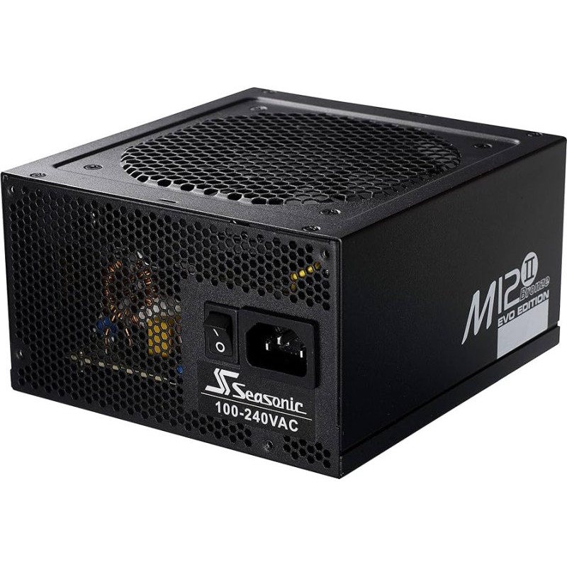 Power supply unit 620 W Seasonic, 24+4+4 pin, video card power supply – 2x(6+2pin), 120 mm, ATX, M12II-6