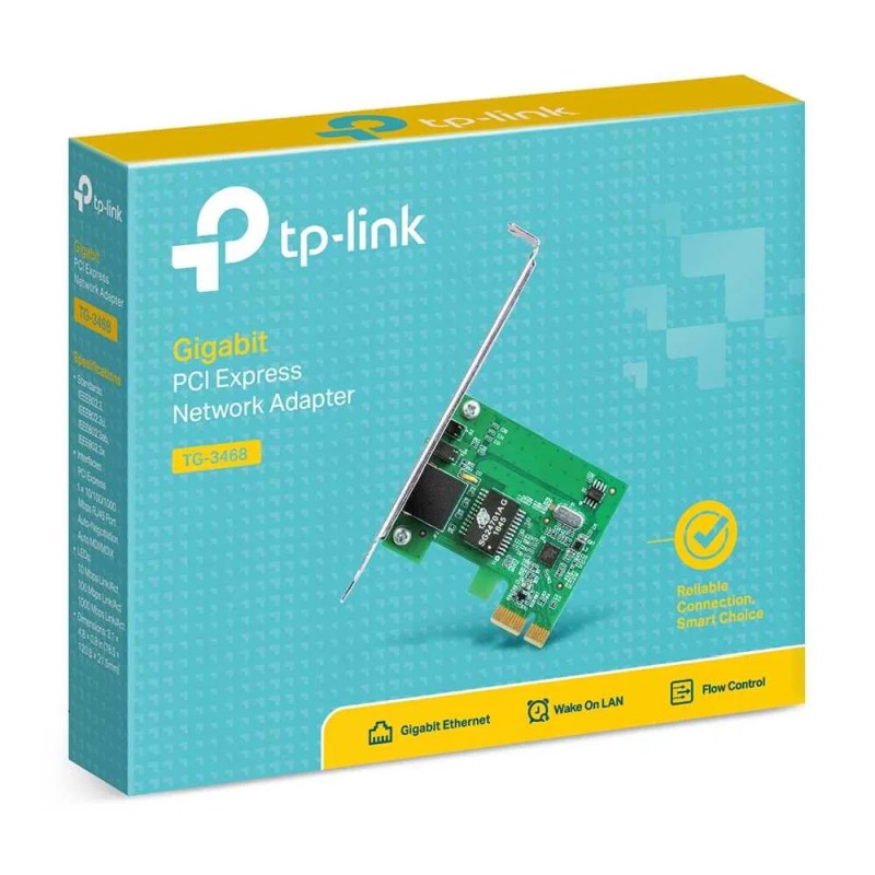 Сетевая карта TP-Link TG-3468 (PCI-e x1, 1xRJ-45, 10/100/1000 Мбит/с)