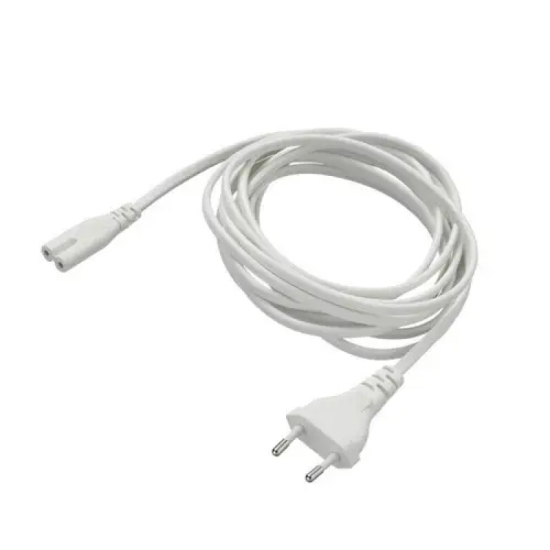 Cablexpert power cable 1.5m 2pin (2x0.75mm2, C7 to C16, straight connector, white)