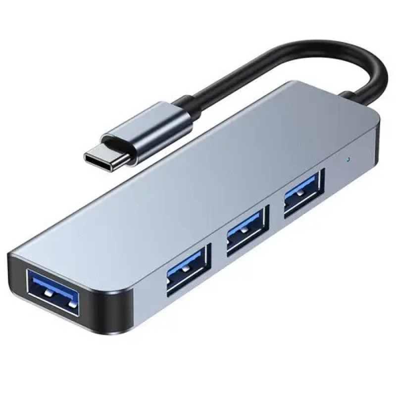 Hub AS-IT Type-C to 4*USB3.0 aluminum