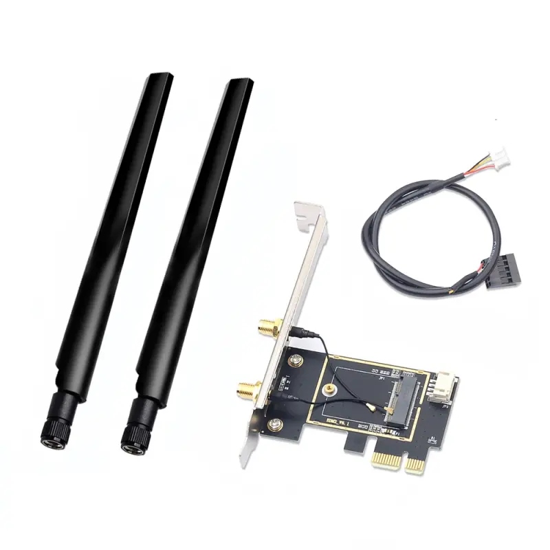 Адаптер PCI Express для Wi-Fi, Bluetooth модулів NGFF M.2 (PCI-E to M.2, 2 антени)