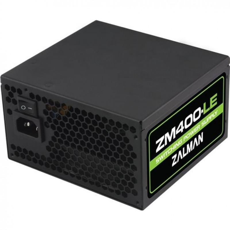 Power supply unit 400 W Zalman, 24+4+4 pin, video card power supply – 2x6pin, 120 mm, ATX, ZM400-LE V2.3