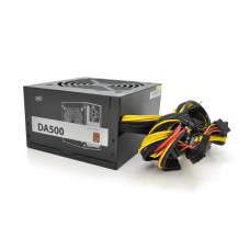 Power supply unit 500 W Deepcool, 24 +4 +4 pin, video card power - 2x(6+2pin), 120 mm, ATX, DA500