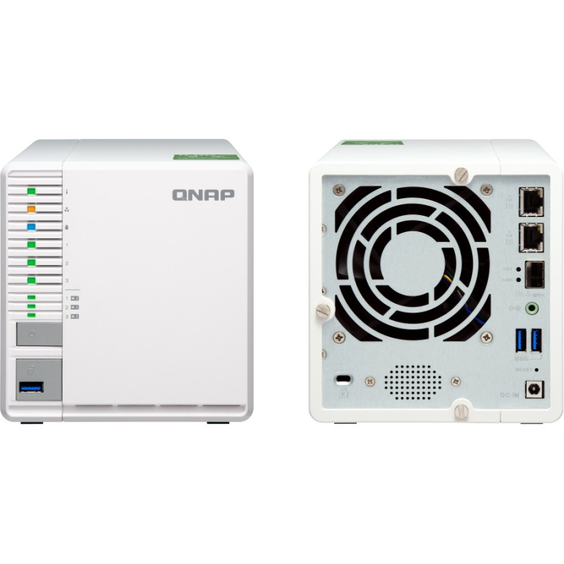 БУ NAS-сервер QNAP TS-332X, Cortex-A57 (4x1.7 GHz) 8Gb DDR4, без HDD (3 x 3.5", 3 x M.2 2280)