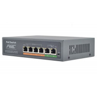 Used Switch unmanaged NVC 604Ex, 6 x 100mbit, 4 x PoE