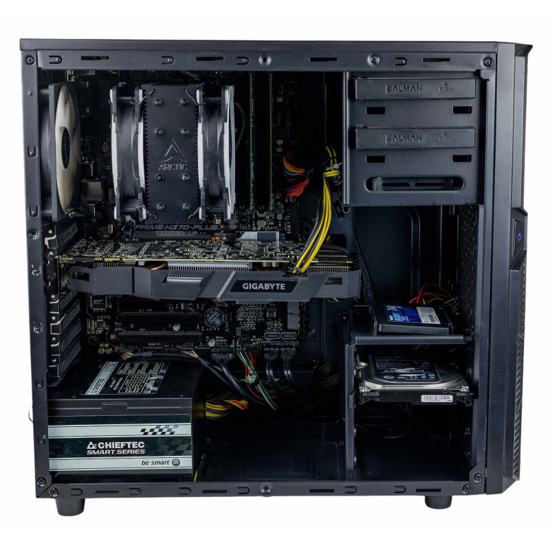 AS-IT Gaming PC, Core i9-9900KF, GTX 1070(8GB), H370, 32GB DDR4, 240GB SSD, 1TB HDD, 700W