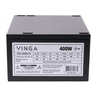 БУ Блок питания 400 Вт Vinga, 24+4 pin, питание видеокарты - Нет, 120 мм, ATX, PSU-400A-F3