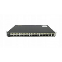 Cisco Catalyst 3750V2 Managed Switch, 48x100mbit, 48xPoE, 4xSFP, Console, Stack