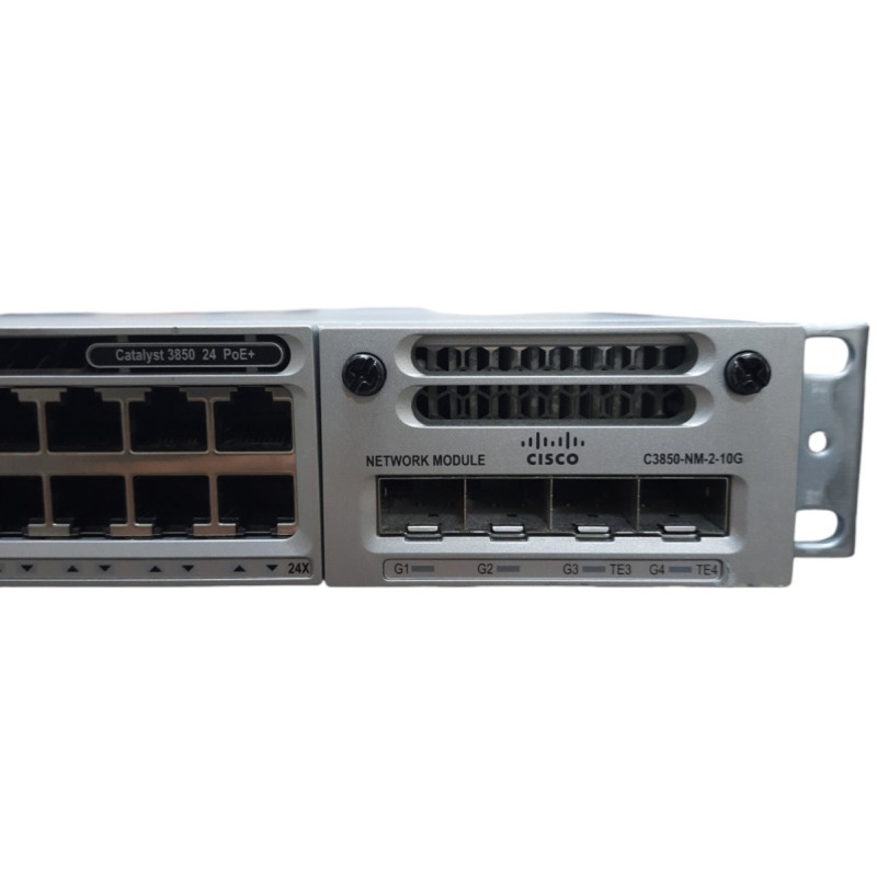 БУ Коммутатор управляемый Cisco WS-C3850-24P-L V06, 24xGbit, 24xРоЕ+, 2xSFP+/4xSFP, Console, 1xPSU