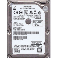 БУ Жорсткий диск 750 ГБ Hitachi (для ноутбука, 2.5", 5400 об/хв, 8 МБ, SATAII, HTS547575A9E384)