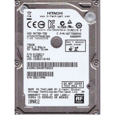 Used Hard drive 750 GB Hitachi (for laptop, 2.5", 5400 rpm, 8 MB, SATAII, HTS547575A9E384)