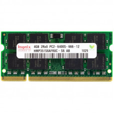 Used RAM 4 GB, DDR2, for laptops, Hynix (800 MHz, 1.8 V, CL6, HMP351S6AFR8C-S6)