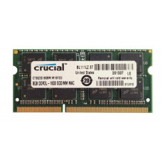БУ Оперативная память 8 ГБ, DDR3L, для ноутбуков, Crucial (1600 МГц, 1.35 В, CL11, CT8G3S160BM.M16FE
