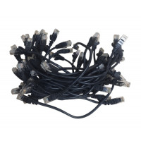 БУ Патч корди 30 шт AS-IT (30х0.25 м, Ethernet (RJ45), 5e, чорні)