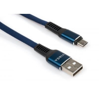 Кабель Vinga USB 2.0 AM to Micro 5P 1м нейлон синий