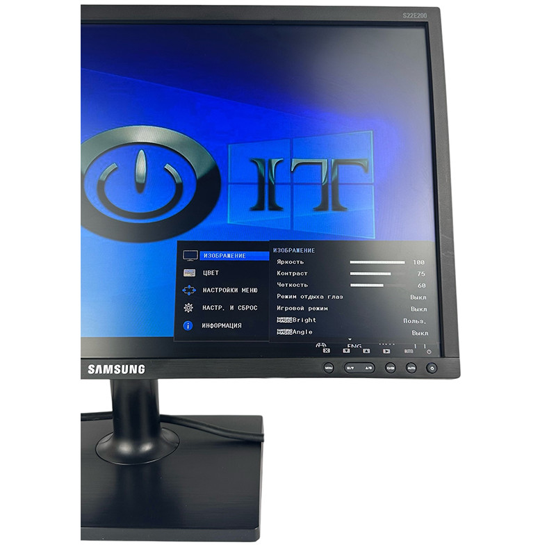 Used Monitor 21.5" LED TN, Samsung S22E200B, 1920x1080, 5 ms, 16:9, VGA, DVI, LS22E20KBSI