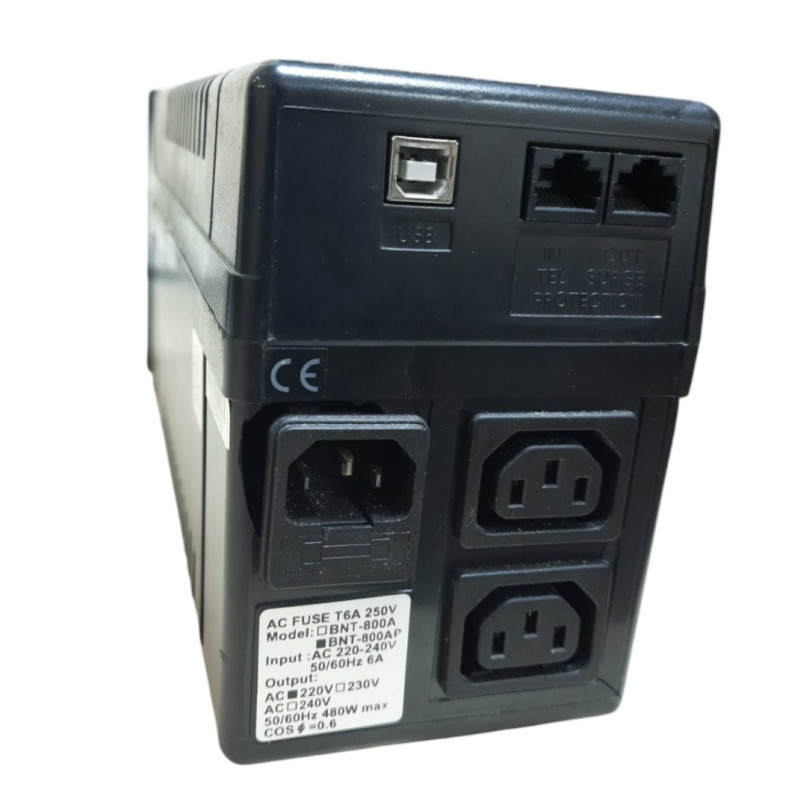 Уцінка! БУ ДБЖ лінійно-інтерактивний Powercom BNT-800AP, 800VA, 480W, Tower, без АКБ