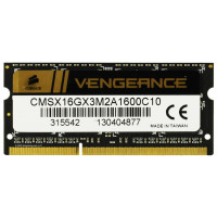 Used RAM 8 GB, DDR3, for laptops, Corsair (1600 MHz, 1.5V, CL10, CMSX16GX3M2A1600C10)