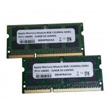 Used RAM 8 GB (4+4), DDR3, for laptops, Apple (1333 MHz, 1.5V, CL11, B004PR6DAA)