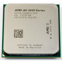 БУ Процесор sFM1 AMD A6-3670K, 2.7-2.7 МГц, 4-4 core, Radeon HD 6530D, 100W