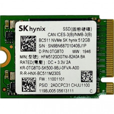Used SSD drive 512 GB Hynix BC511 (M.2 2230, TLC, NVMe, HFM512GDGTNI-82A0A)