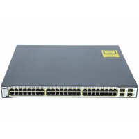 БУ Коммутатор управляемый Cisco Catalyst C3750 Layer 3, 48 PoE x 100mbps, 4 x SFP