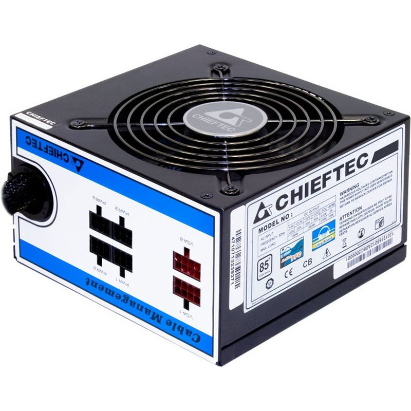 БУ Блок питания 650 Вт Chieftec, 24+4+4 pin, питание видеокарты - 1x (6+2pin), 120 мм, ATX