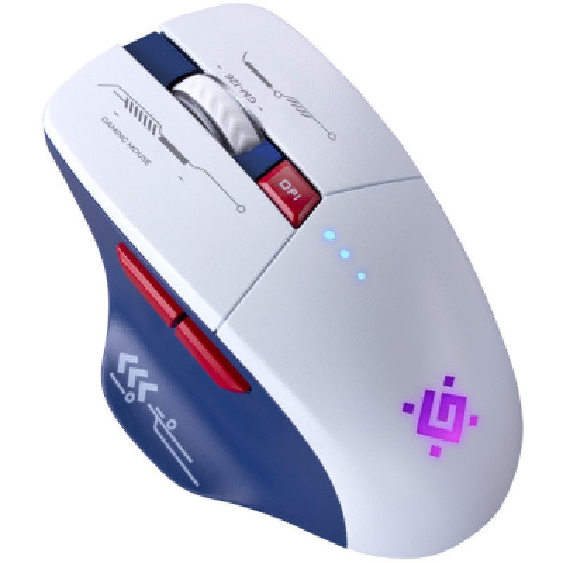 Wireless mouse Defender Tisa GM-126 LED Wireless/Bluetooth White/Blue, 1600 dpi, 6 buttons
